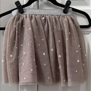 Silver and Taupe Girls Skirt